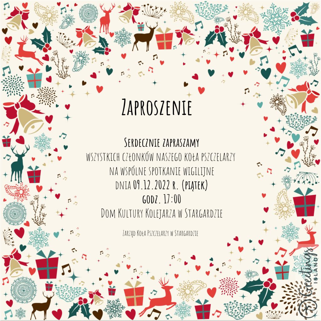 zaproszenie wigilijne